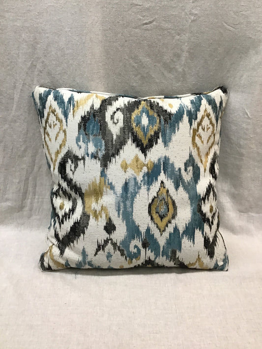 Turquoise Ikat 20" Pillow