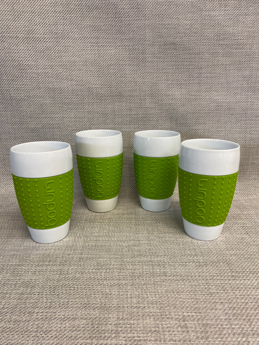 Set 4 Bodum Ceramic Coffee Cups