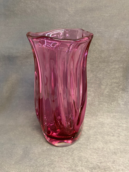 Cranberry Glass Vase