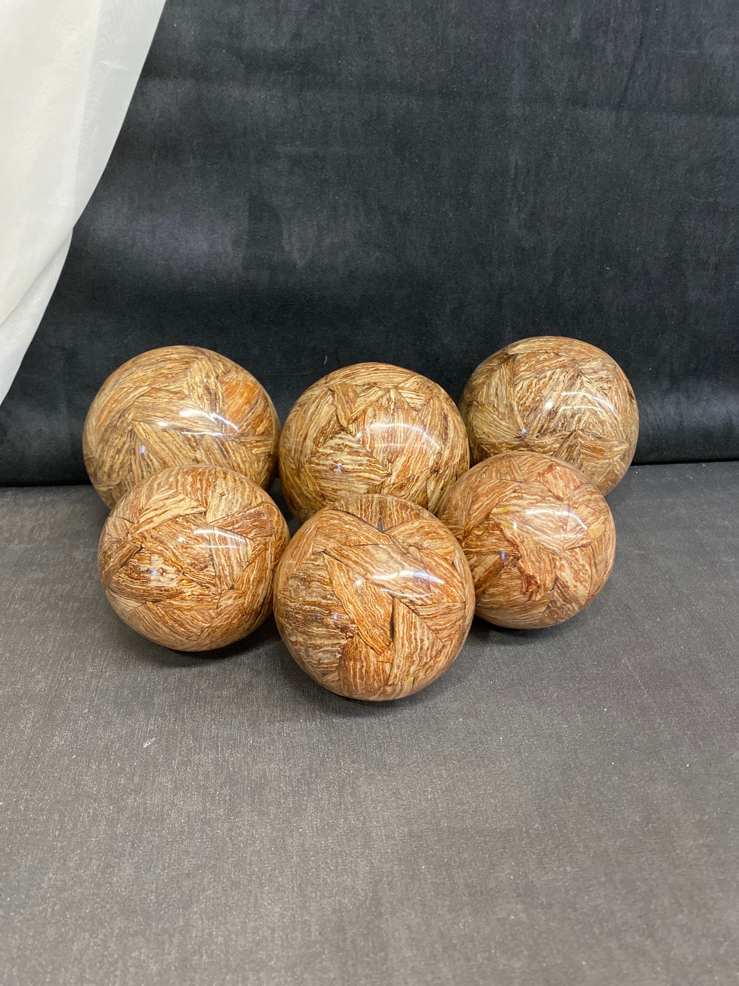 Set 6 Decor Balls - Brown