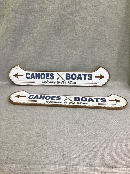 Canoes & Boats Wood Signage ( New)
