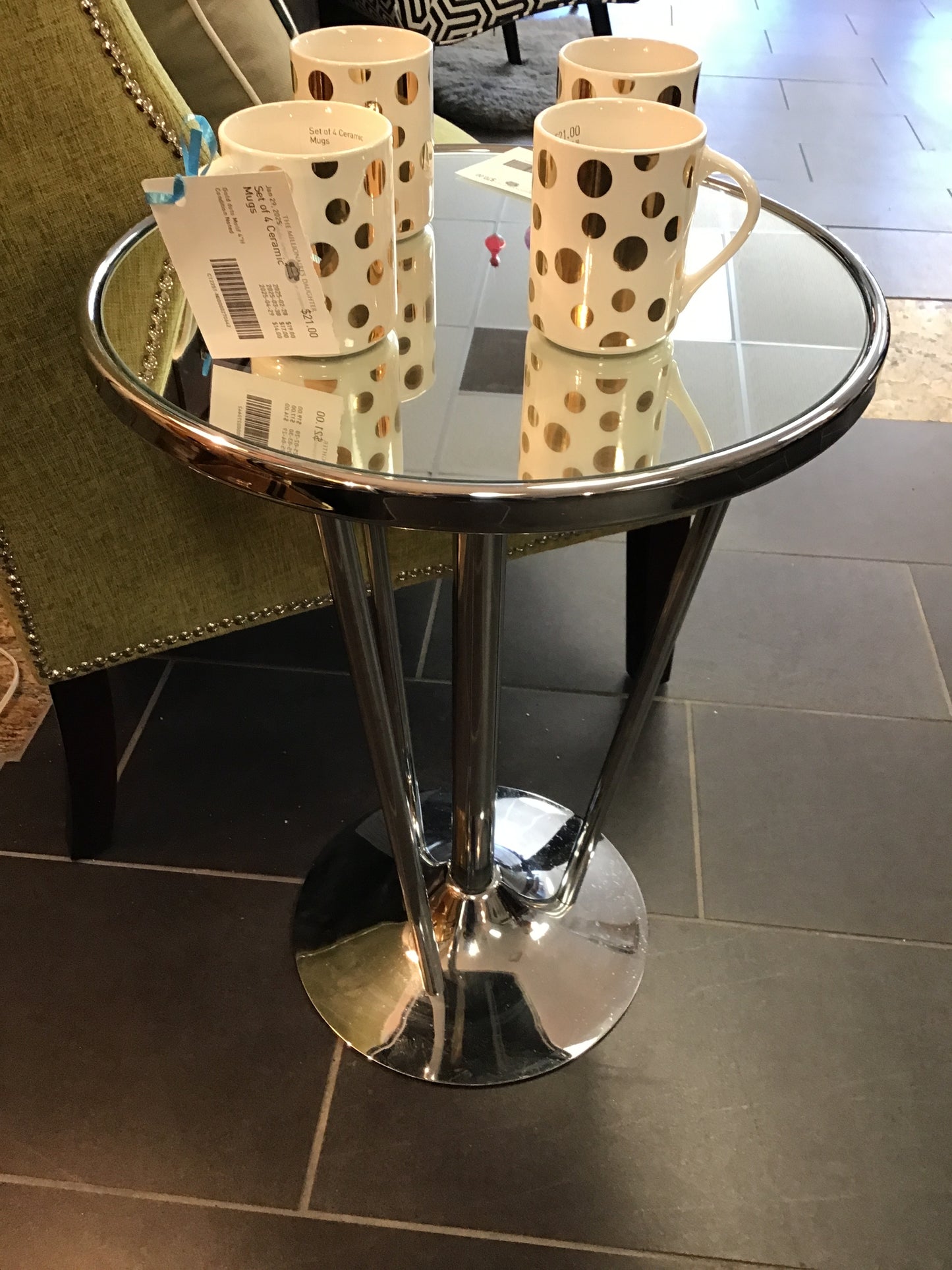 Round Modern 'Diva' Side Table