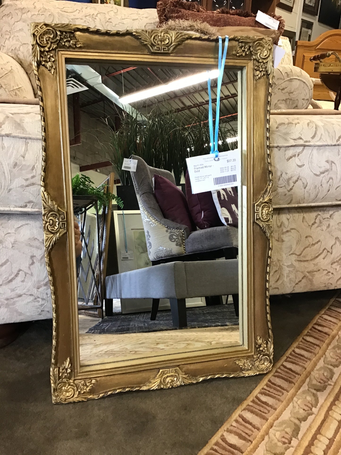 Framed Mirror - Gold