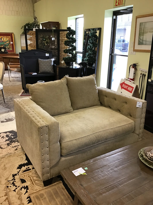 Tuxedo Chair & 1/2 - Taupe/Greige