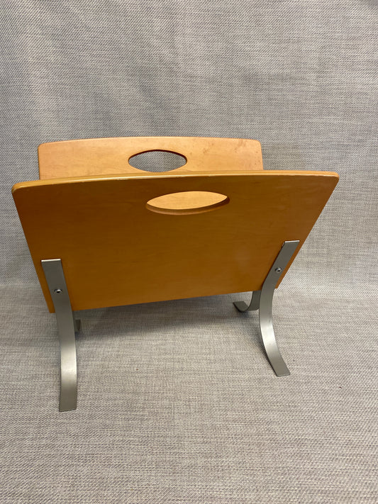 Wood & Metal Magazine Rack