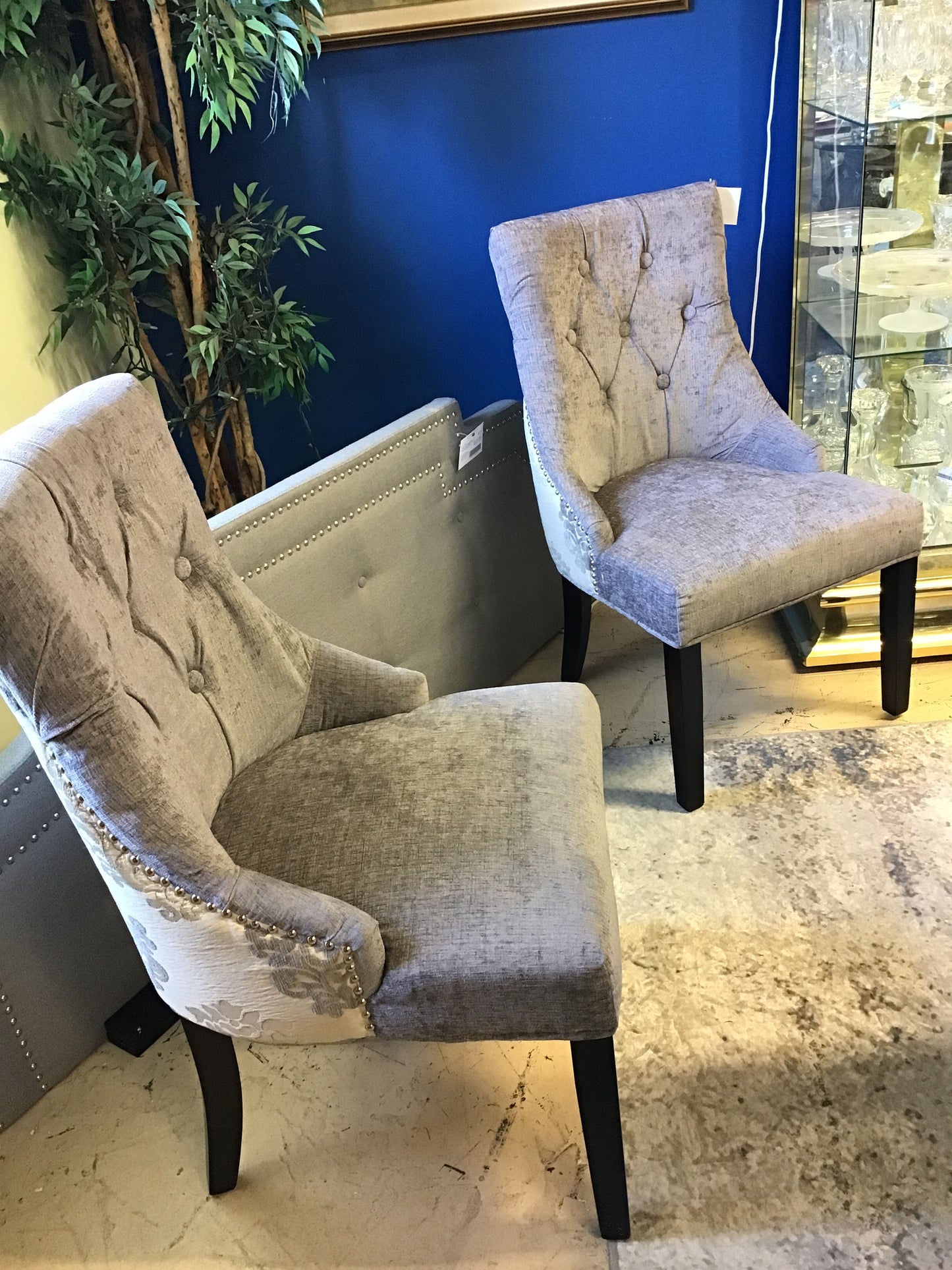 PAIR Dining Chairs - Grey