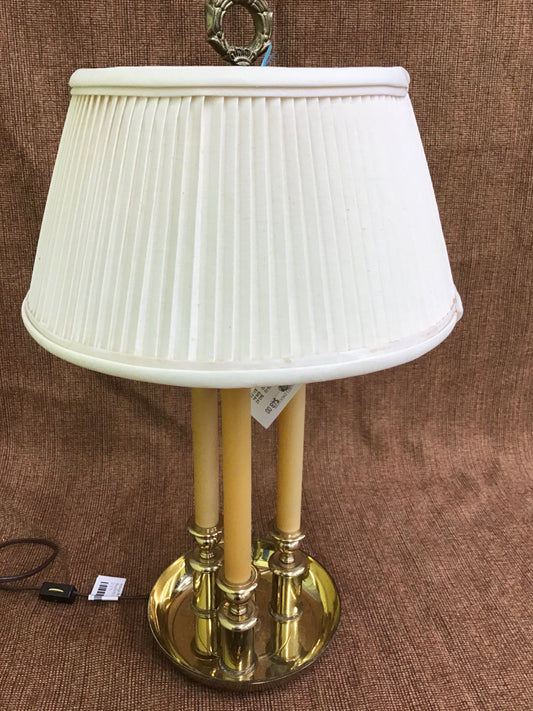 Vintage Brass Bouillotte Lamp- 21.5"h