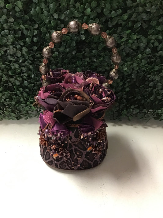 'Purple Leopard Print' Mary Frances Handbag