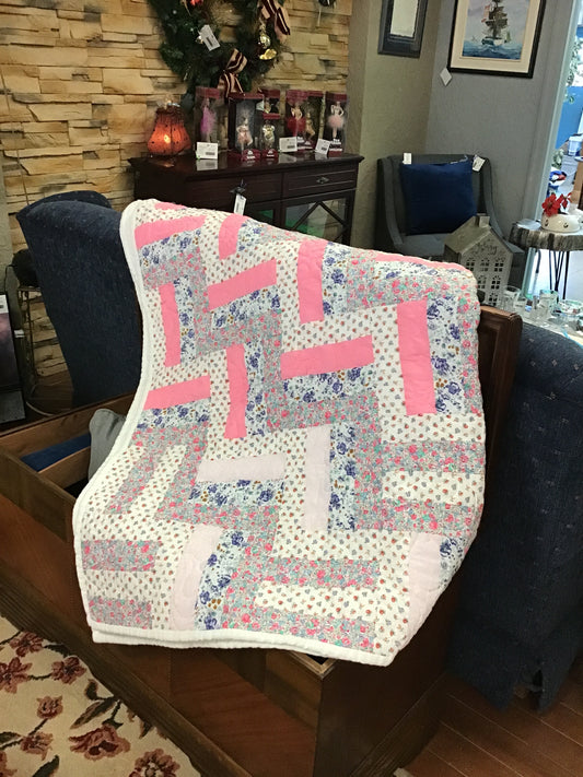 Handmade Quilt 'Pink Patchwork'