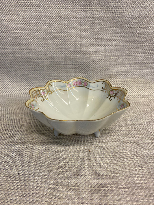 Nippon Hand Painted Bowl - Pink Flowers