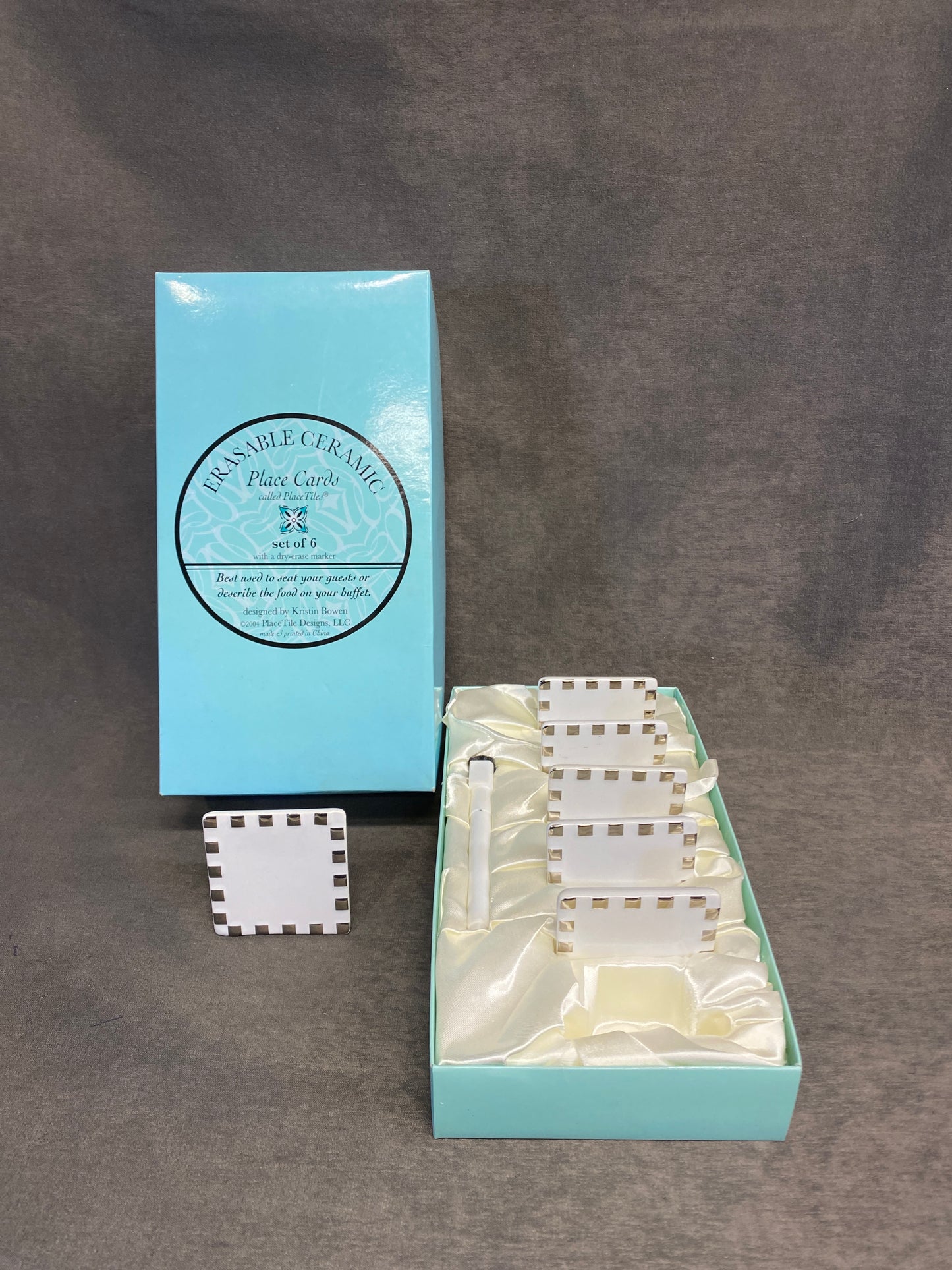 Set 6 Boxed Ceramic Place Cards