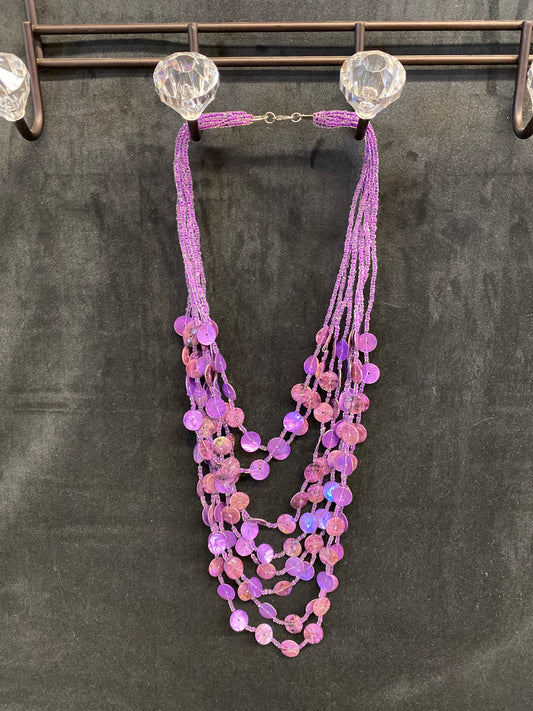 8 Strand Necklace - Purple