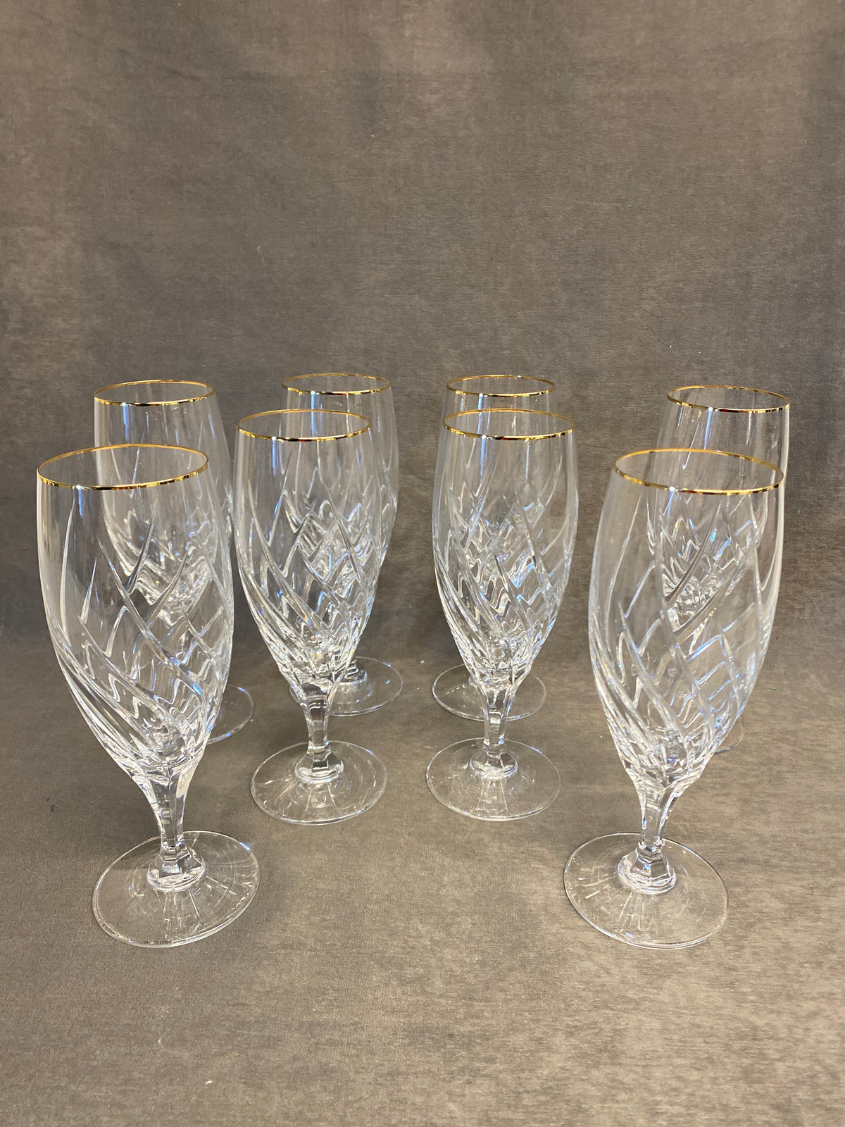 Set 8 Mikasa Crystal Beer Glasses