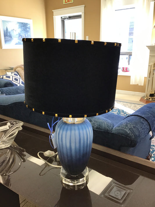 Glass Table Lamp - Blue