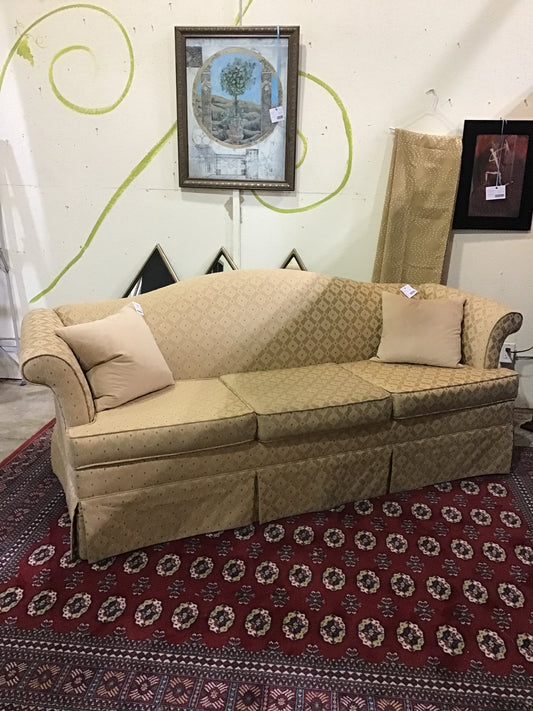 Camel Back Sofa & 2 Toss Cushions