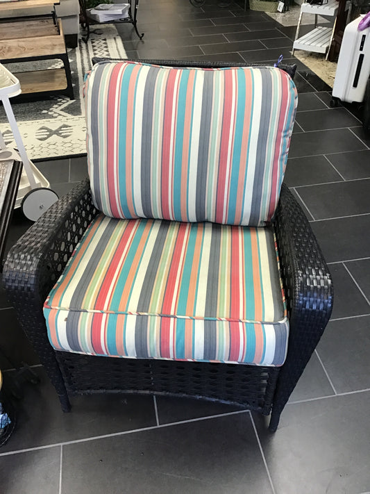 Grey Acrylic Wicker Outdoor Patio Chair