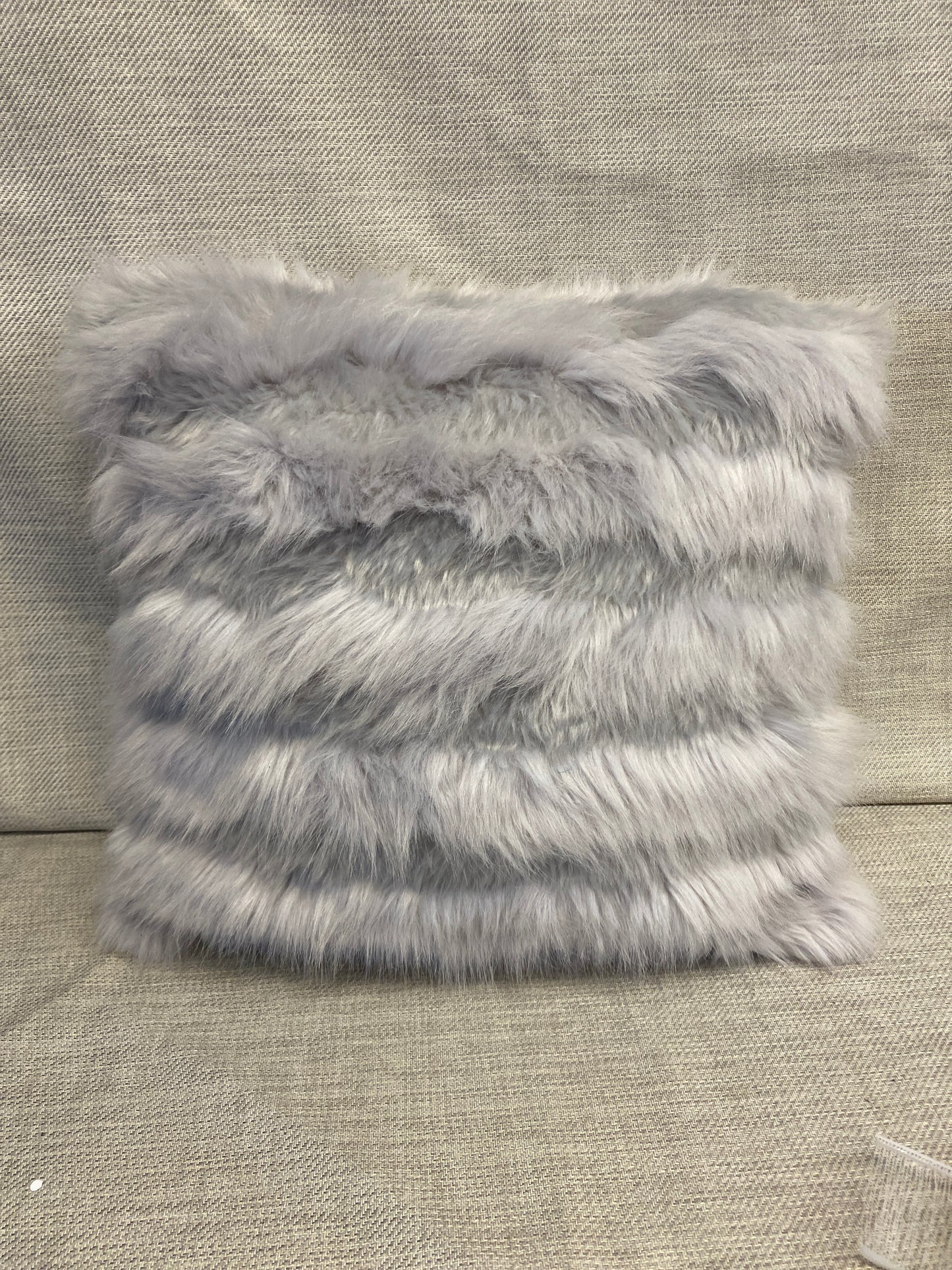 Faux Fur Cushion - Grey