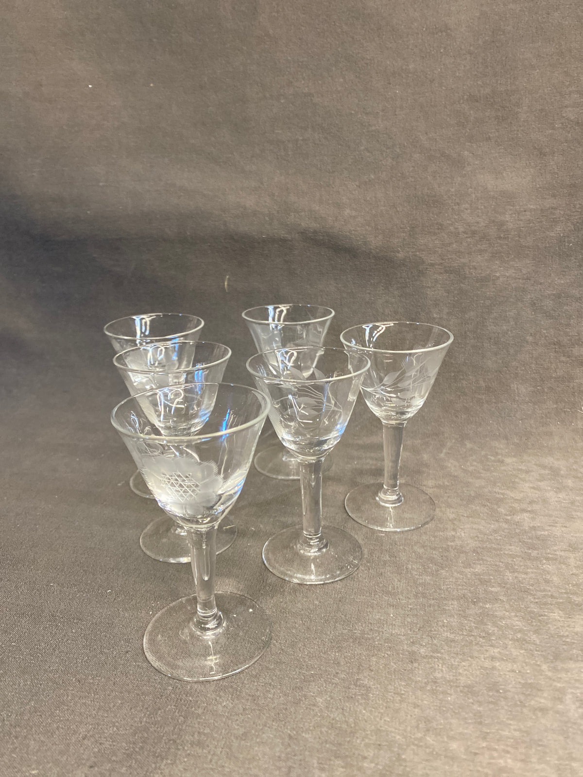 Set 6 Cornflower Liqueur Glasses