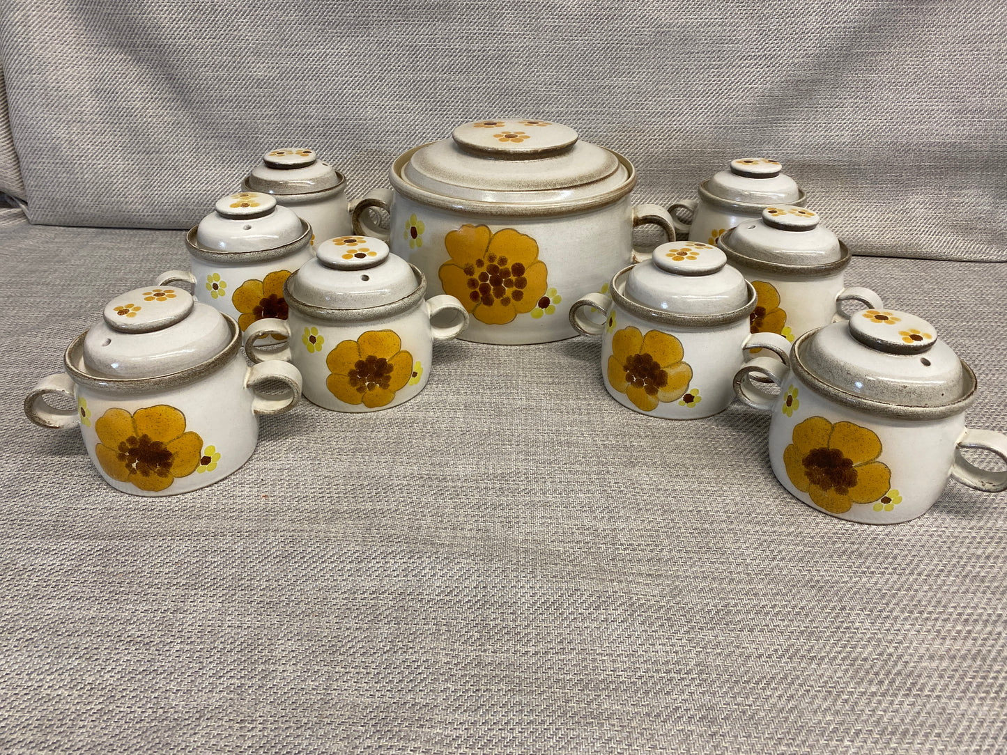 9PC Denby "Mistral" Soup / Stew Set