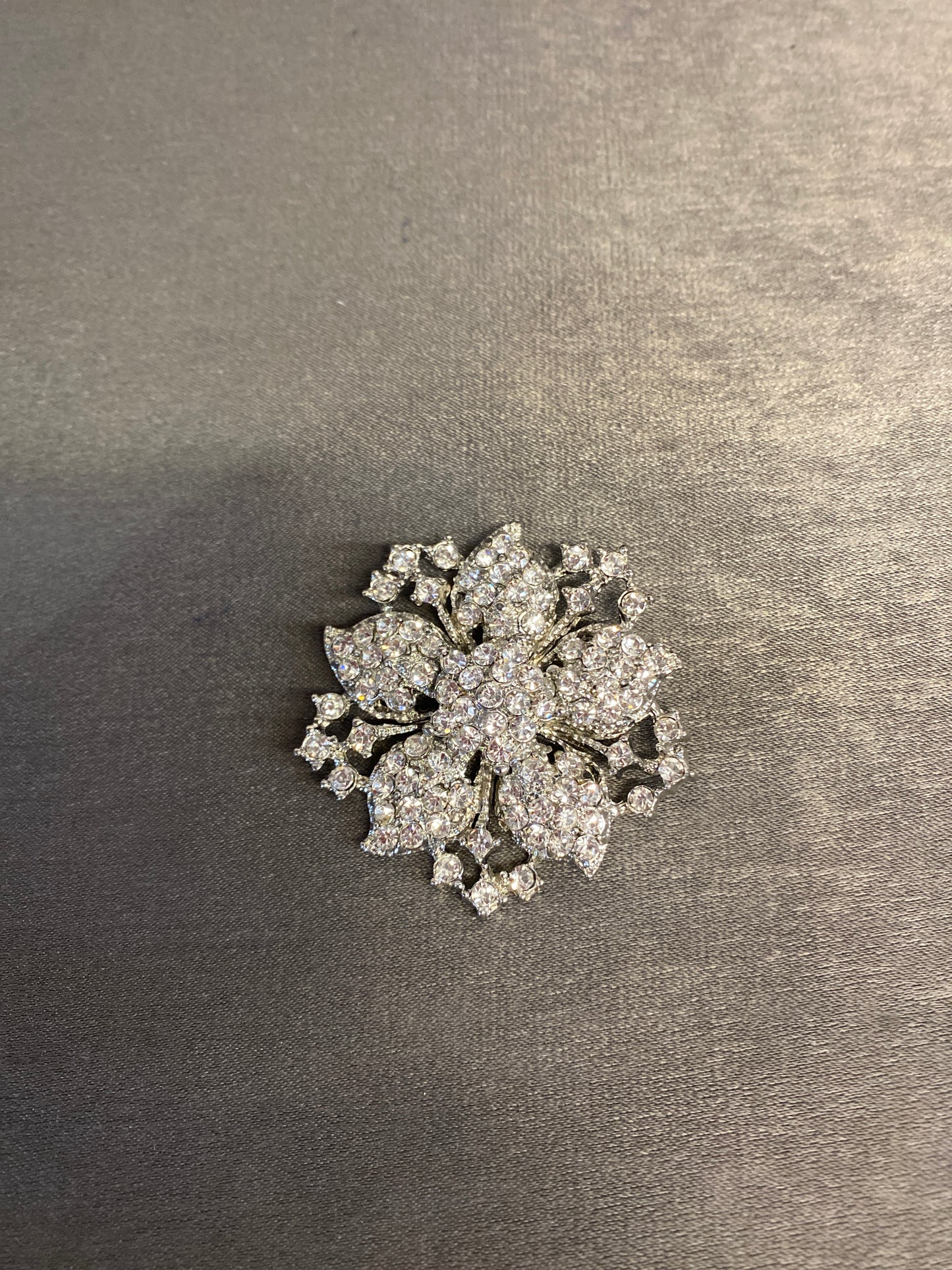 Rhinestone Brooch - Clear