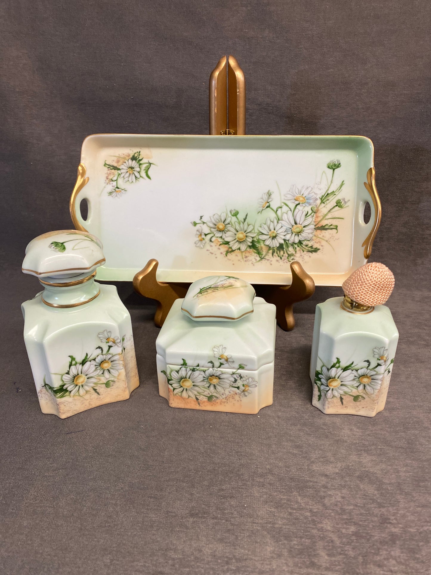 4PC Vintage Limoges Vanity Set