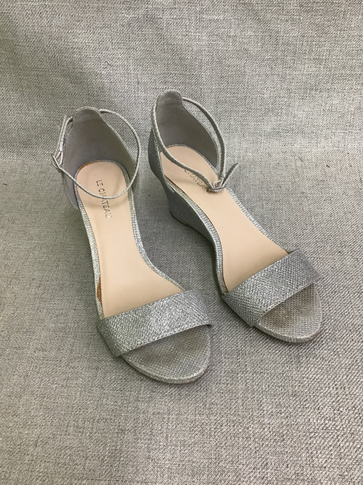 Le Chateau Sparkly Silver Heels