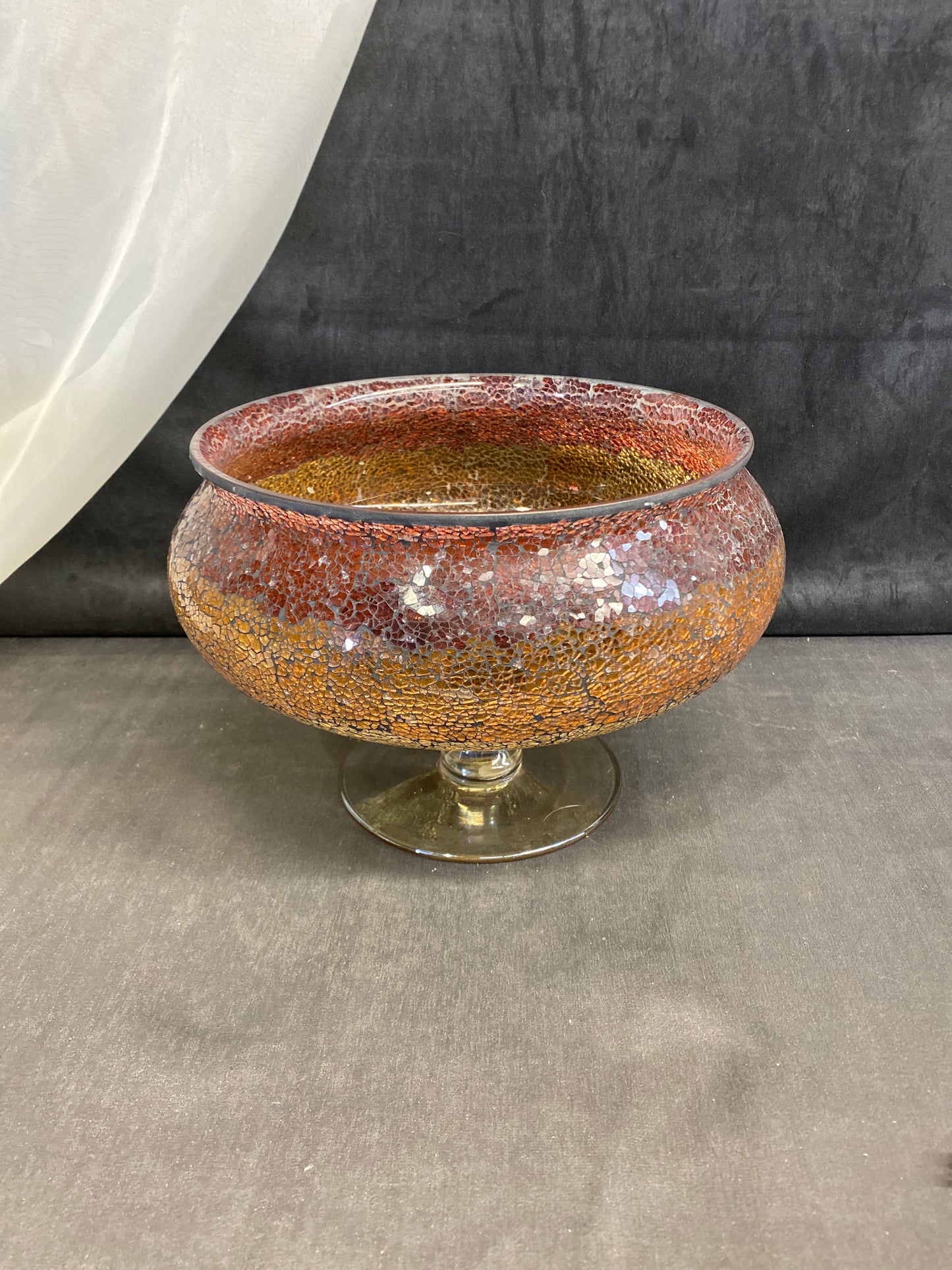 2PC Partylite Amber Bowl / Candleholder