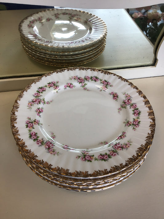 Royal Albert 'Dimity Rose' Dinner Plates (8)