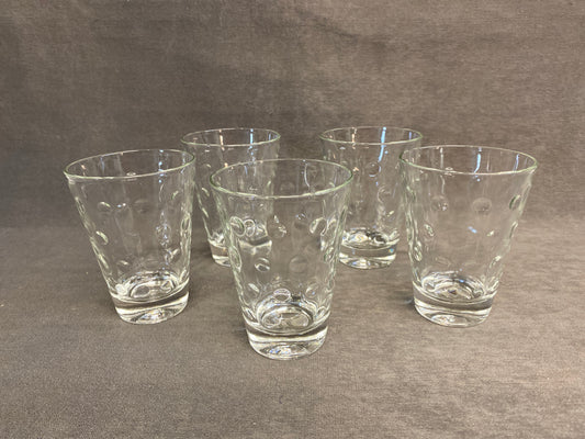 Set 5 Hazel Atlas "Capri Dot" Glasses