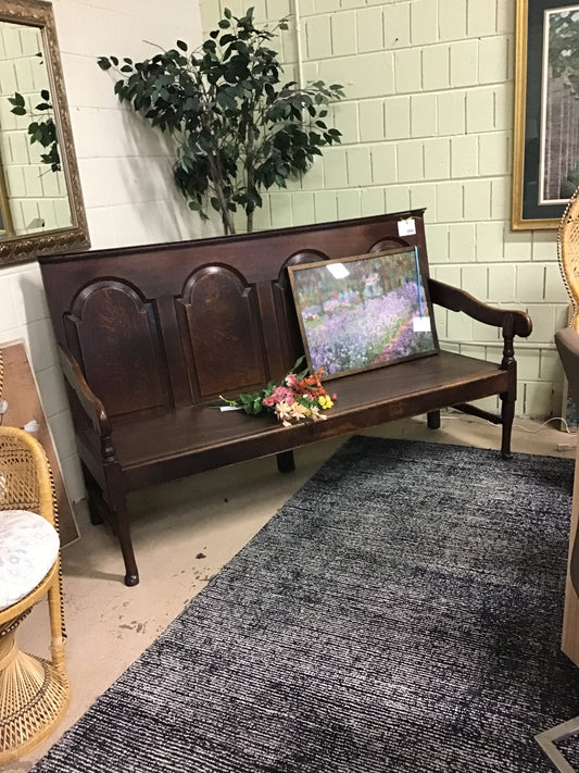 Antique English Georgian Oak Settee
