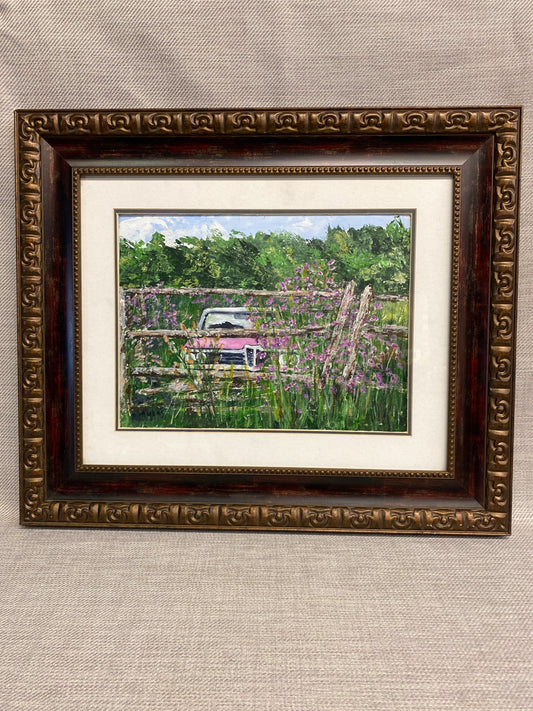 Framed Painting - Studebaker In My Garden