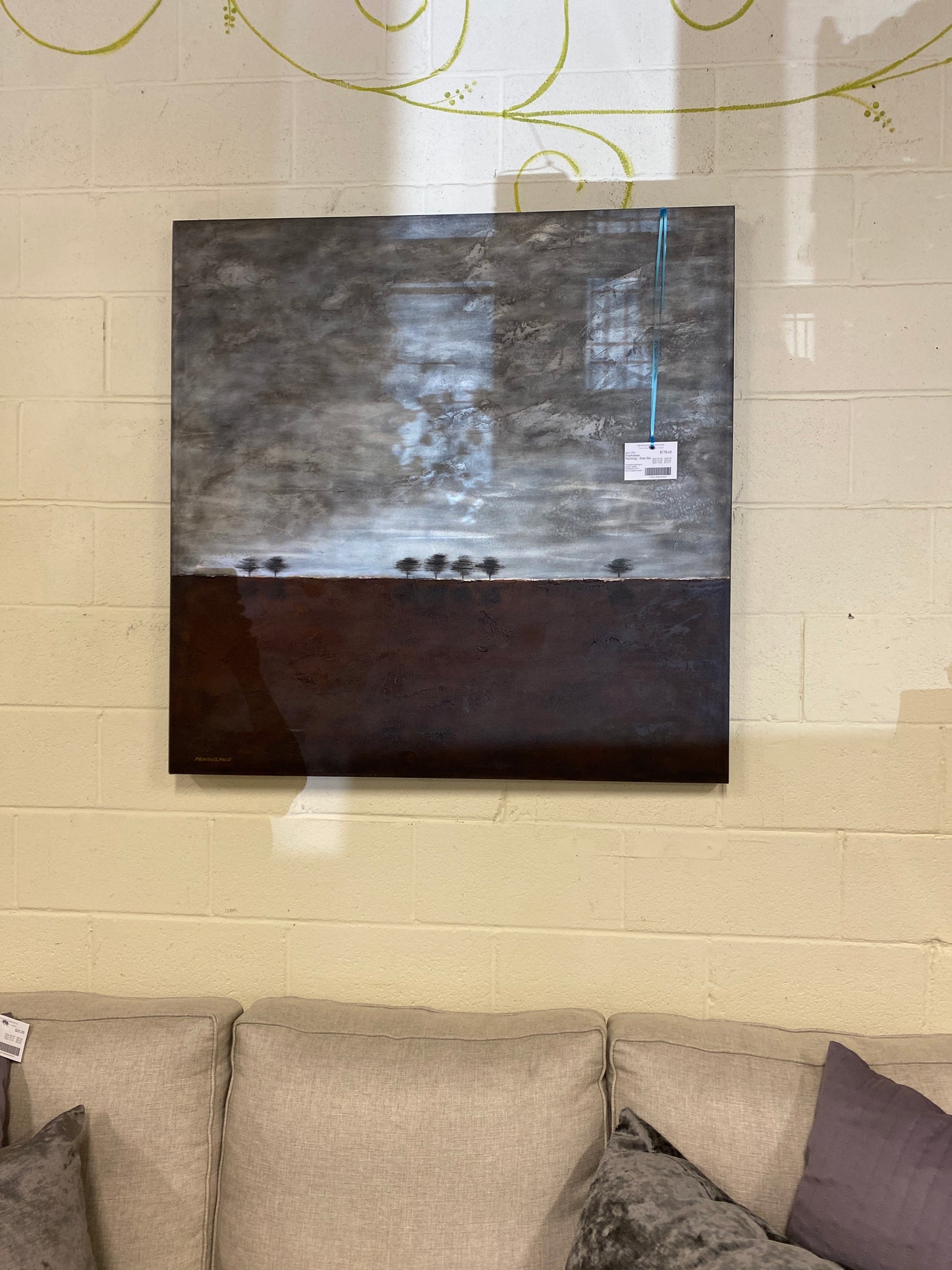 Frameless Painting - Grey Sky
