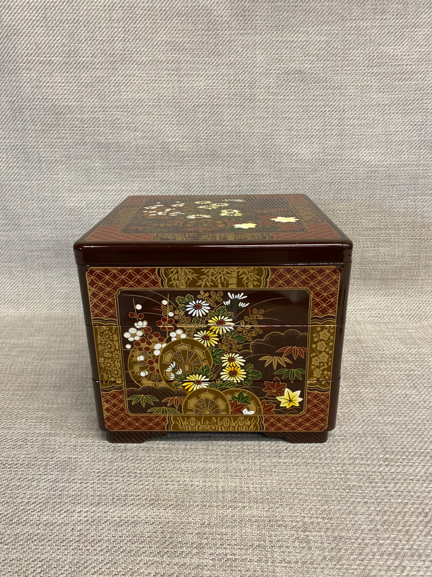 3 Tier Japanese Lacquerware Box