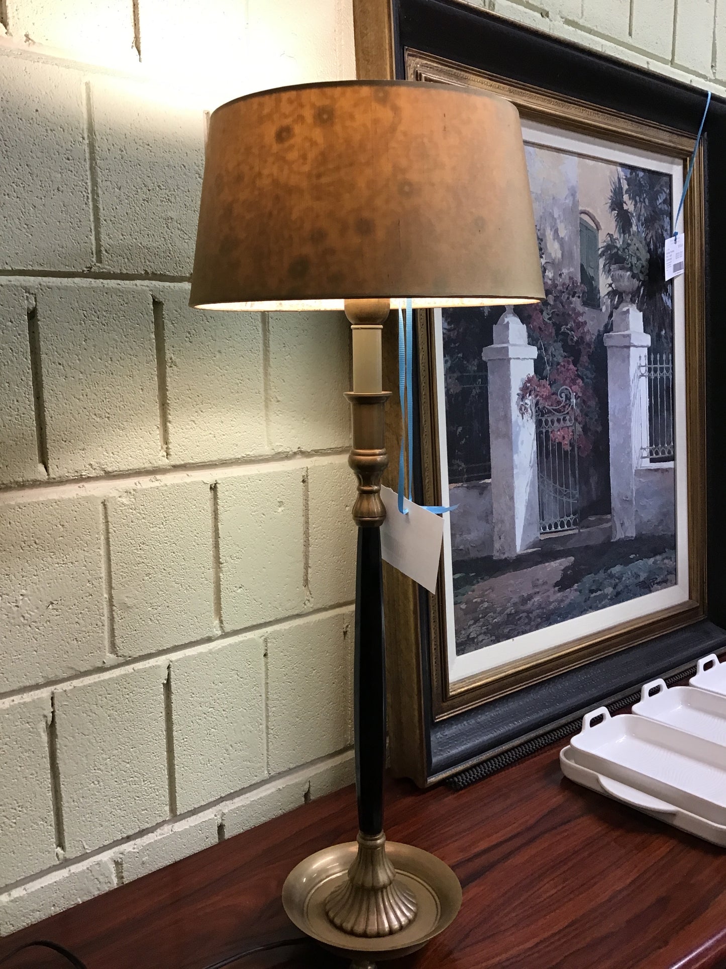 Metal Buffet Lamp - Bronze & Black