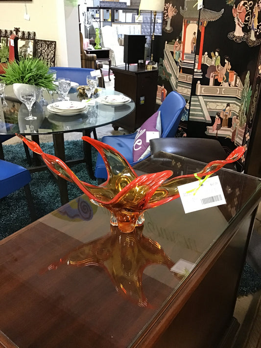 Art Glass Bowl - Orange