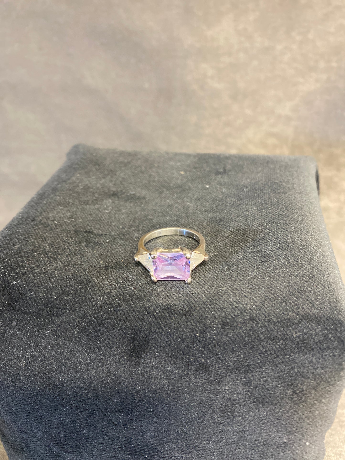 Sterling Silver Ring- Mauve Stone