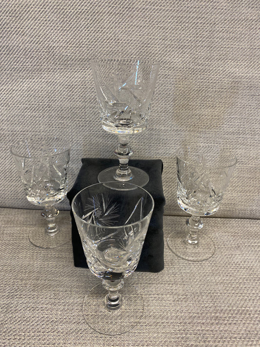 SET 4 Csopak Pinwheel Claret Wine Glasses