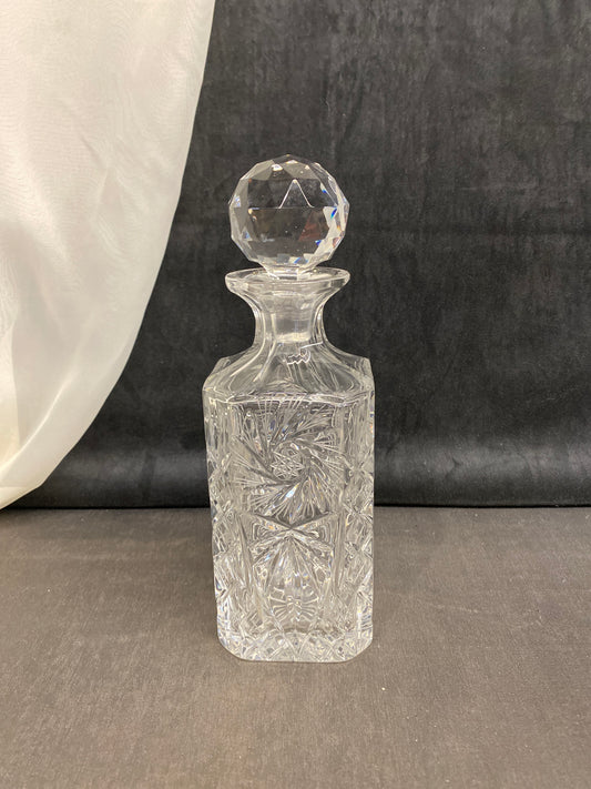 Pinwheel Crystal Whiskey Decanter