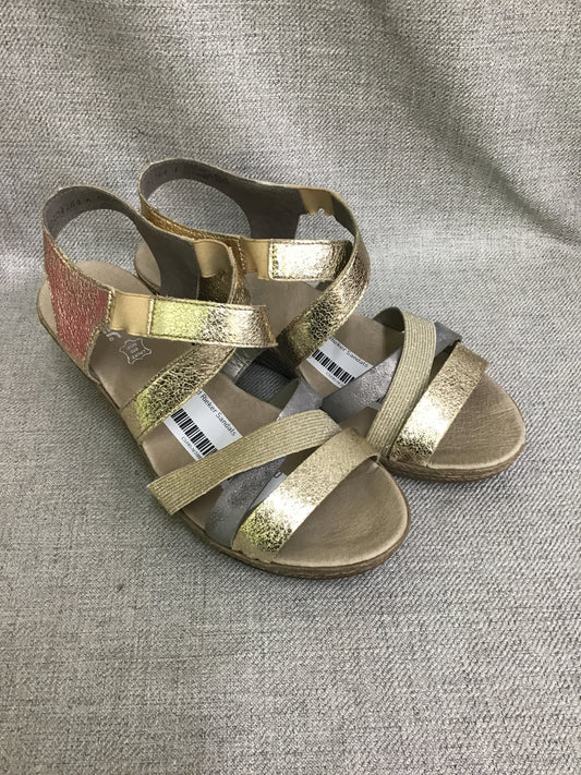 Gold Rieker Sandals