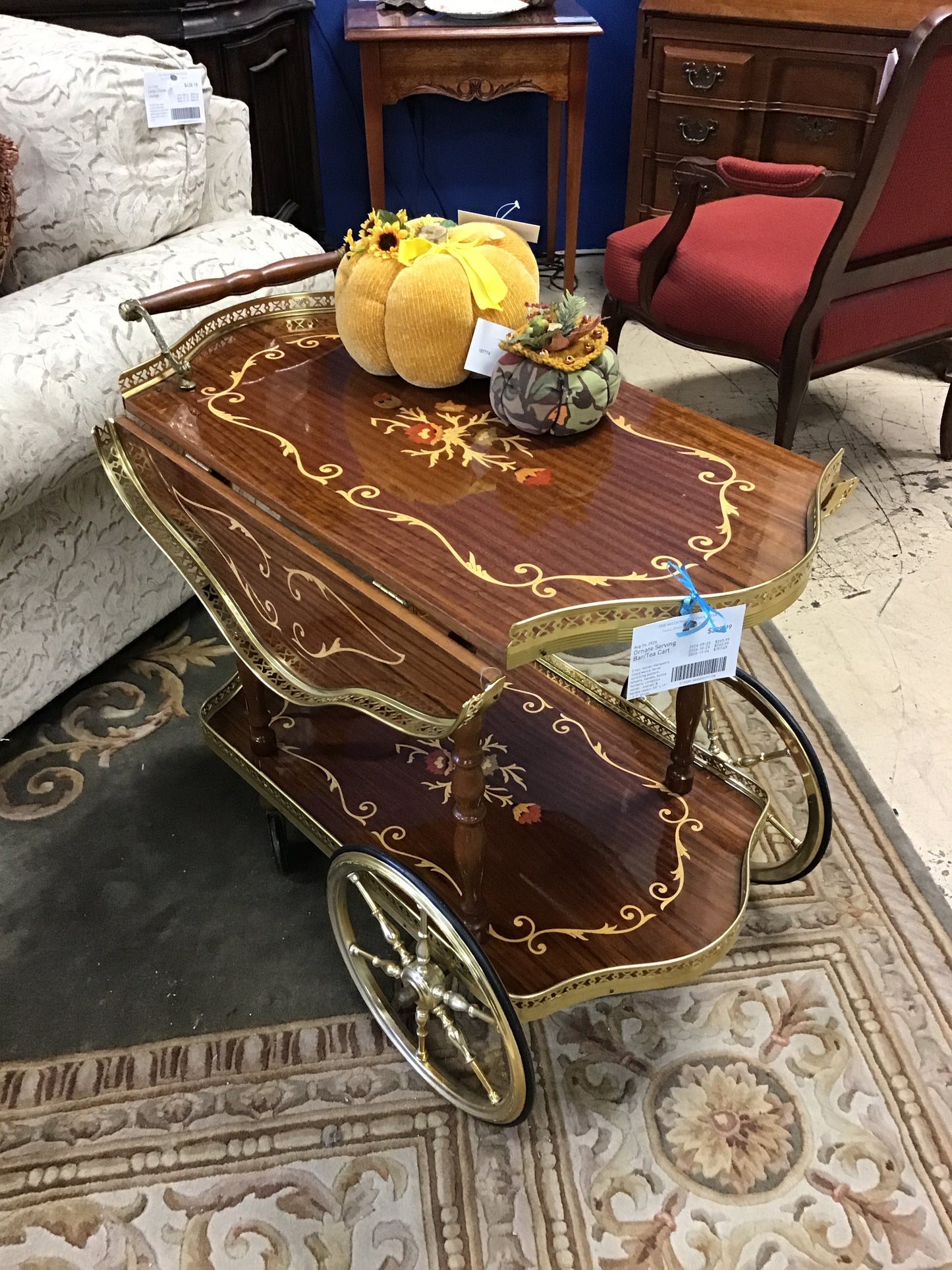 Ornate Serving Bar/Tea Cart