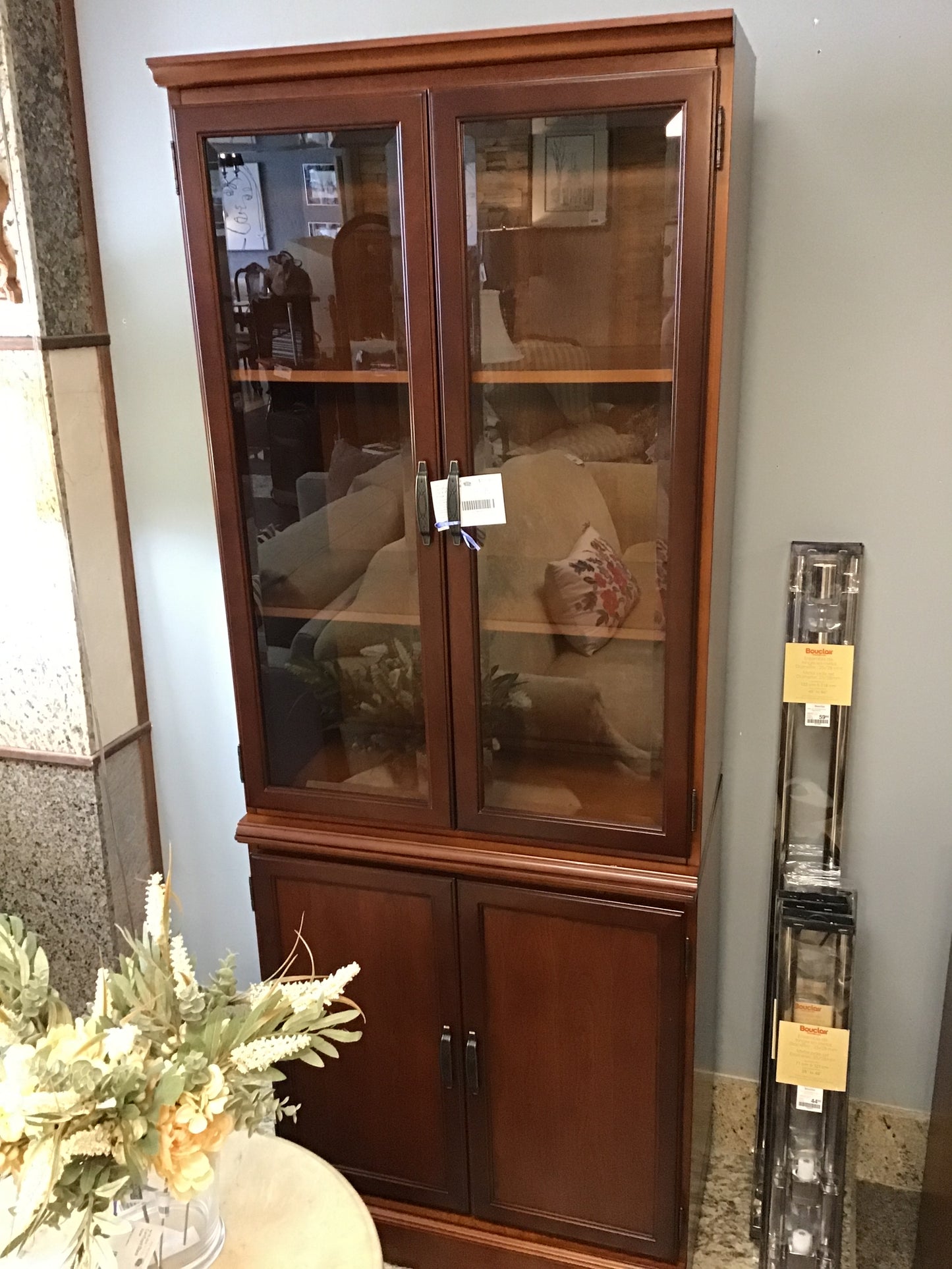 2pc Bombay Co. Dark Wood Bookcase