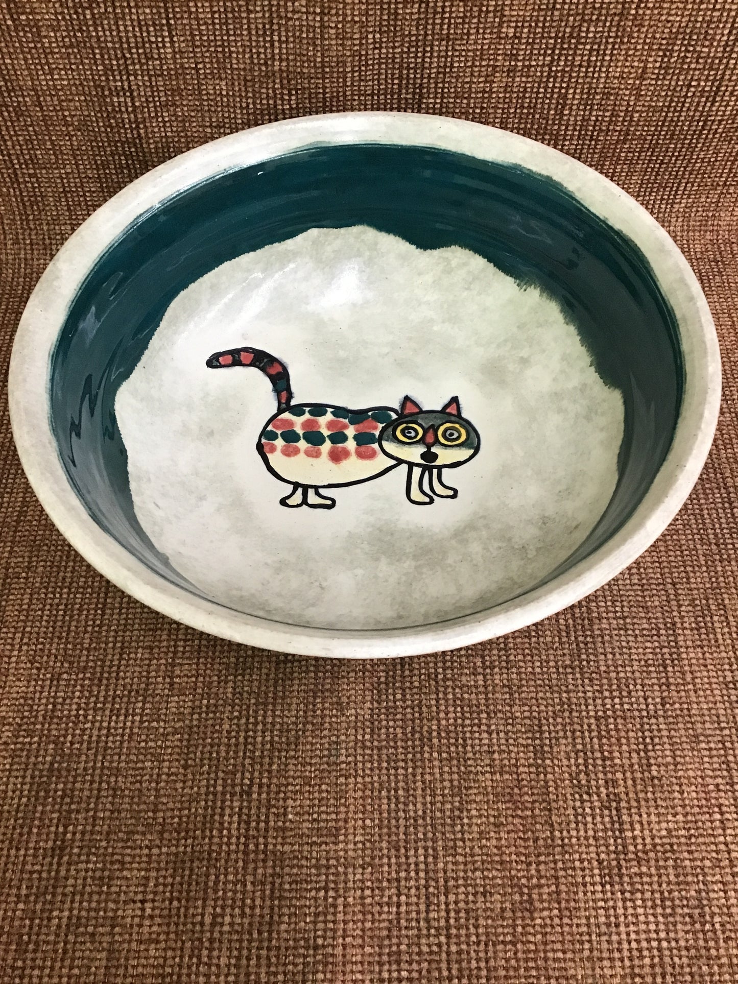 Handmade Serving Bowl- Cat