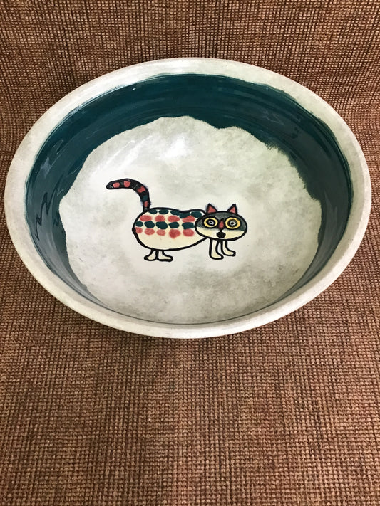 Handmade Serving Bowl- Cat