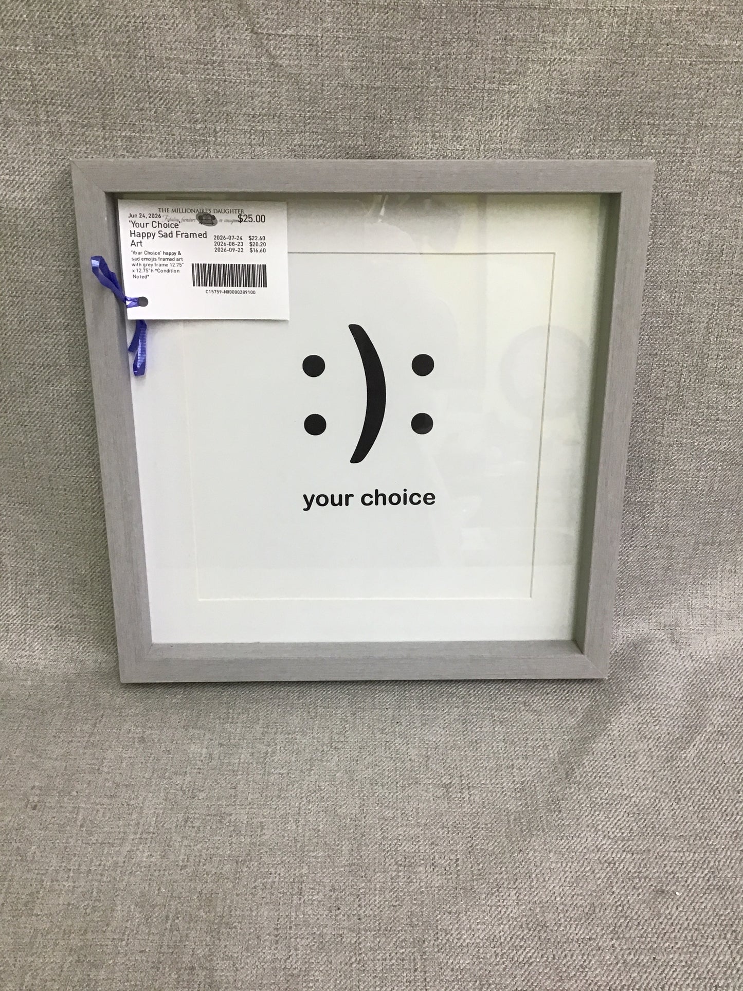 'Your Choice' Happy Sad Framed Art
