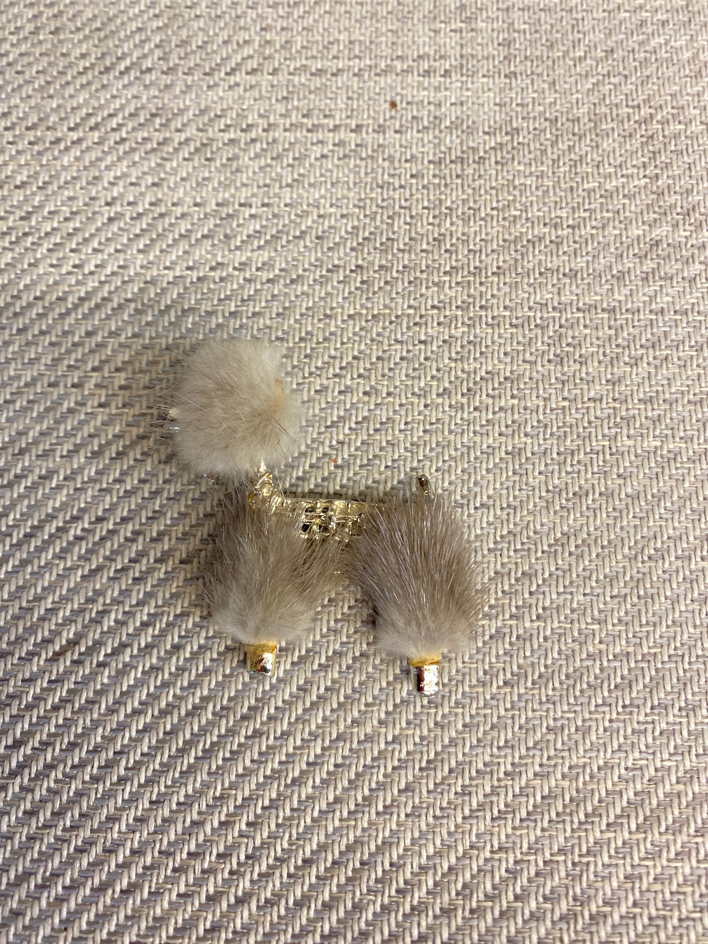 Vintage Brooch - Fur Poodle