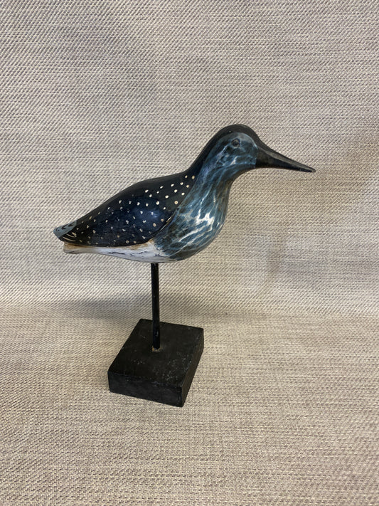 Wood Bird Sculpture On Stand