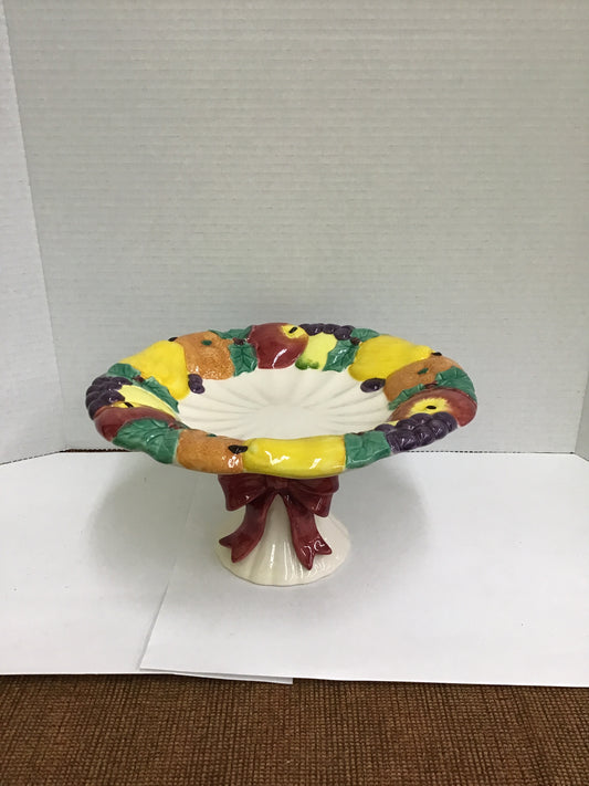 Fitz & Floyd 'Della Robbia' Pedestal Cake Plate