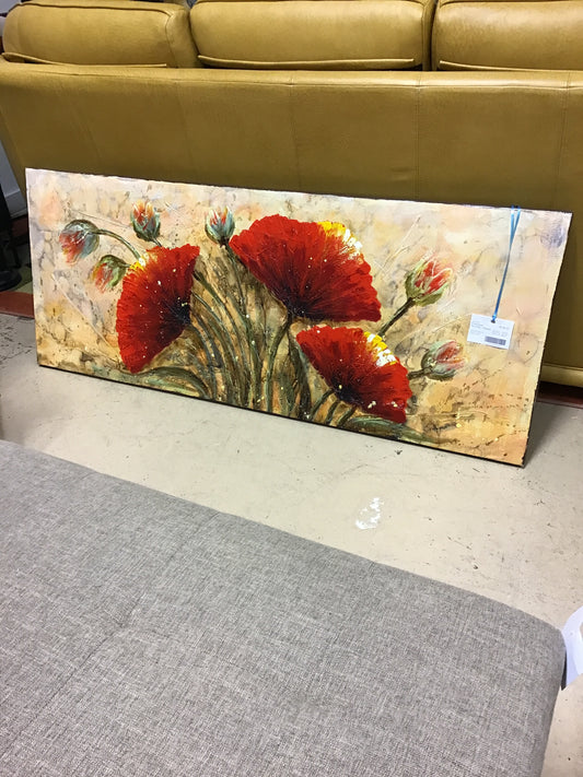 Frameless Painting - Poppies