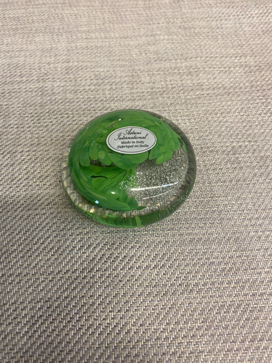 Astuni Glass Paperweight - Green
