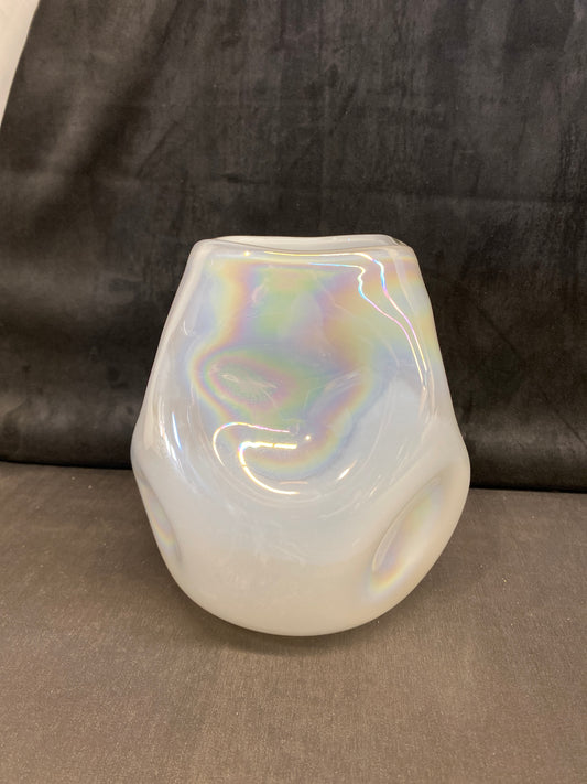 Anthropologie Glass Vase - Pearlescent